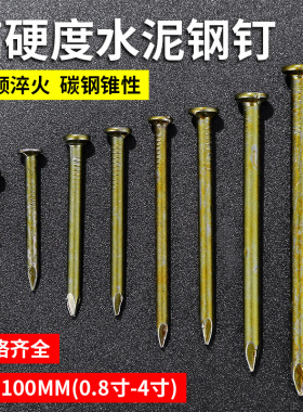 钉子水泥钉铁钉钢钉混凝土墙钉木工圆钉加长洋钉家用不锈钢小钉子