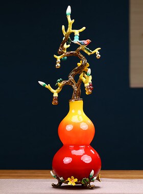 福禄满堂葫芦摆件招财工艺品家居玄关客厅酒柜装饰品乔迁新居礼物