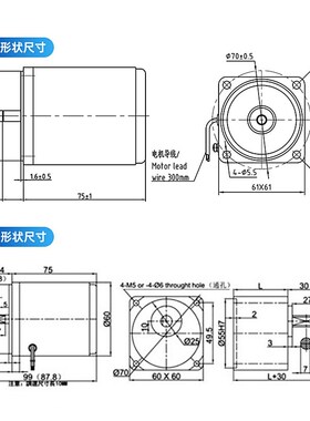 交流调速电机6W大力矩正反转慢速微小型齿轮减速电机220V电动马达