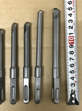 电锤钻头铲墙王10mm方柄四坑光杆无螺纹合金尖凿12混凝土开槽凿子