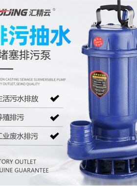 家用切割污水泵抽粪220V高扬程泥浆三相农用灌溉排污泵380V潜水泵