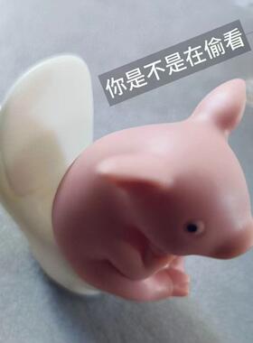 拉屎搭子小猪马桶创意可爱化妆室装饰厕所生日礼物桌面家居摆饰