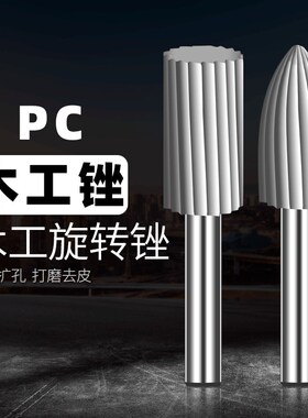 6PC六件套高速钢旋转锉异型铣刀木工根雕雕刻电钻用DIY打磨头套装