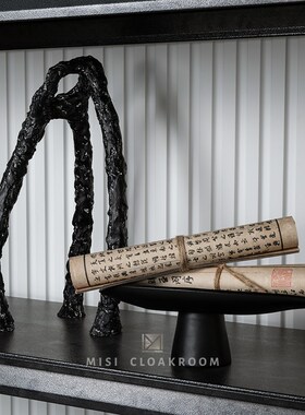 样板间装饰品组合中式展厅售楼部道具摆设客厅书房书柜高级感摆件