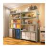 Gray-green under-empty hole-panel shelf balcony household storage rack multi-layer luggage trolley case living room storage rack
