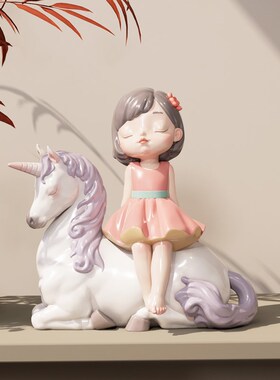 蓝色蜗牛勇敢的心少女雕塑艺术品装饰摆件创意礼物桌面展柜摆设