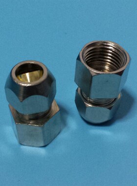 铜内牙卡套直接内螺纹直通油铜管接头1分2分3分4分插6 8 10 12mm