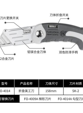 福冈多功能电工刀重型折叠美工刀裁纸壁纸地毯电缆扒皮剥线剥皮刀