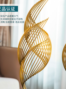 客厅轻奢摆件办公室玄关柜艺术金属摆设样板房软装饰品家居工艺品