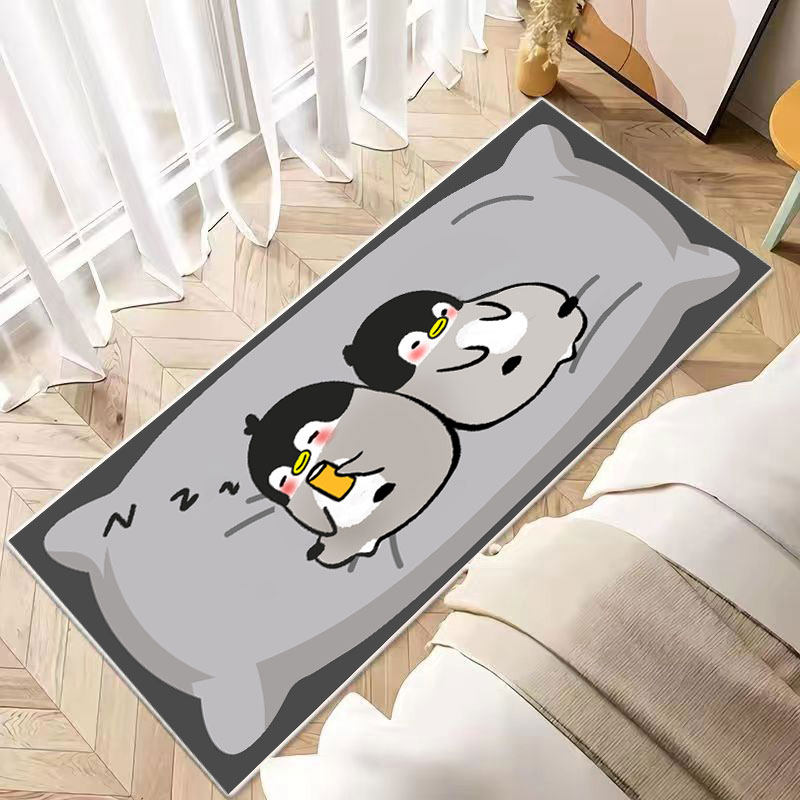 Cartoon bedside carpet, bedroom carpet, thickened simple bedside sofa, coffee table blanket, animal foot pad, bay window floor mat