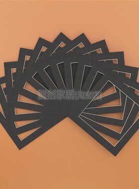 5寸6寸8寸10寸12寸14寸正方形卡纸白黑色相框内衬画框装裱照片垫