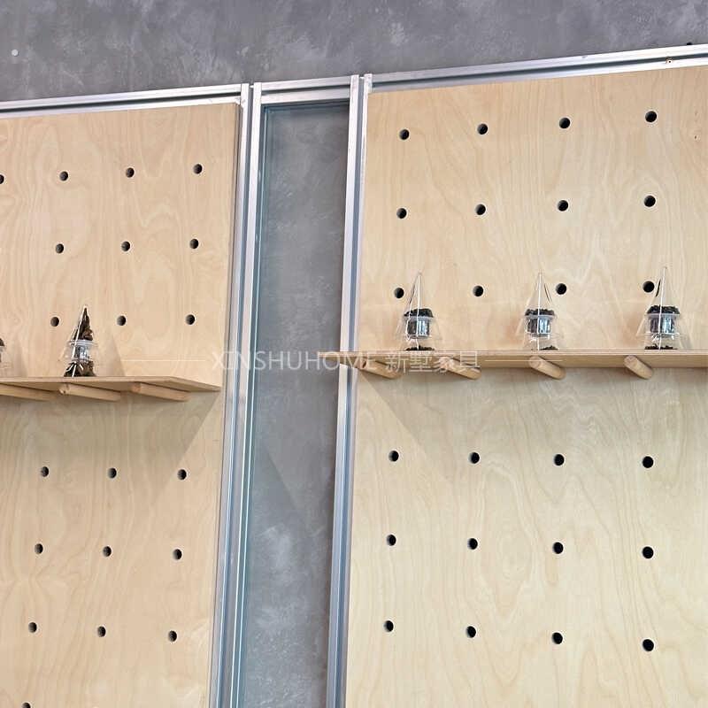 Birch hole board storage wall hanging board display rack accessories storage rack office bedroom wall decoration background wall