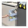 Kitchen perforated board storage rack refrigerator gap storage cabinet door rear slide rail pull-out rack wall-mounted organizing artifact