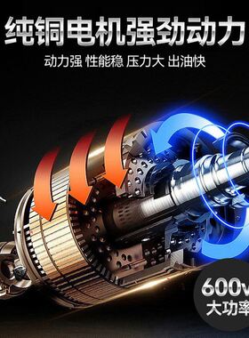 贵蒂斯下沉式电动黄油机24v220v全自动打黄油神器挖机专用卷管器