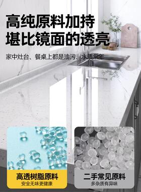 不锈钢灶台贴耐油高温大理石英石透明纸防专EBQ用贴膜厨房面保护