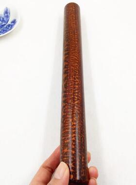 高端蛇纹木圆木棒圆棍防身棍把玩棍檀木棒点穴棒刮痧健身棒舒筋按