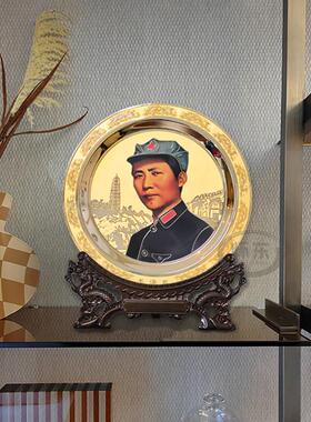 客厅中堂玄关入户门电视机柜乔迁大厅主展台挥手坐像毛席铜像摆件