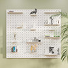 Solid wood wall hole board storage rack storage background wall hanging board wooden bookshelf decorative display rack customization