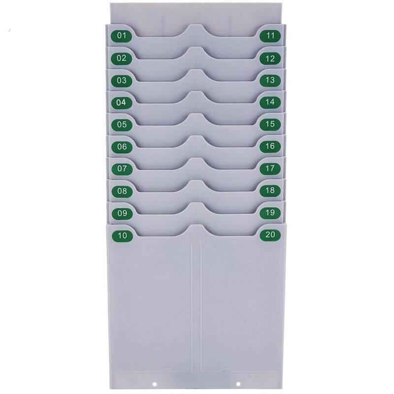 Card box fixed attendance rack combined plastic card bag management card rack punch card slot employee