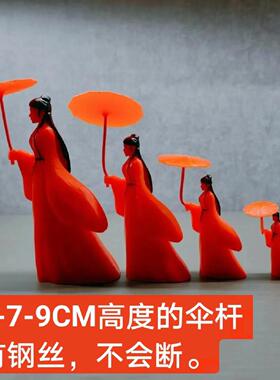 江湖故人古风侠客小摆件新中式陆微缸盆景造观景寒江孤影微缩国风