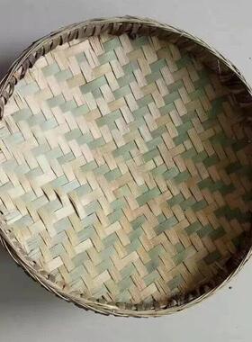 竹编锅盖木甑子盖子竹盖子纯手工头层青皮双层竹盖子