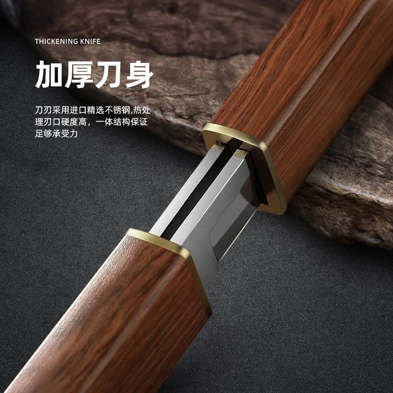 玄丁鸳鸯双刀二合一家用露营锋利多功能刀切肉切水果双剑二合一刀