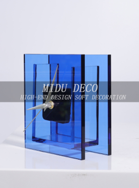 北欧创意欧式时钟桌面水晶工艺品摆件洋房卧室床头柜家居软装饰品