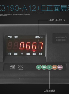 上海耀华XK3190-A12+E仪表称重地磅显示器电子小地磅计畜牧秤表头