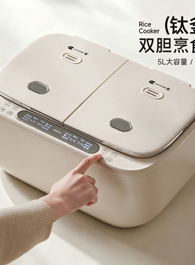双胆5L米汤分离独立控温电饭煲