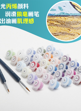 数字油画diy填充手工手绘卡通动漫从零开始异世界蕾姆丙烯油彩画