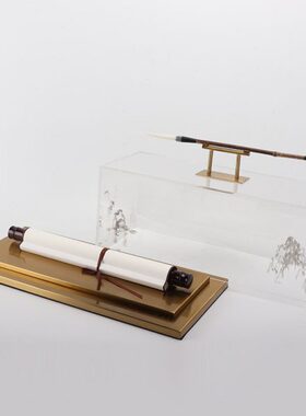 新中式毛笔创意客厅书房家居摆件样板房间办公桌酒柜玄关软装饰品