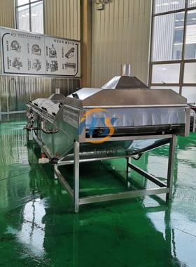 小型土豆条加备工设 金菇漂烫杀青机华远 加山工针流水线