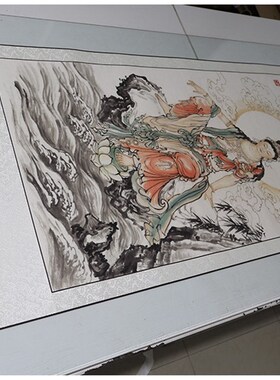 近代程宗元观自在菩萨观音画像佛画宣纸高清复制人物装饰 临摹