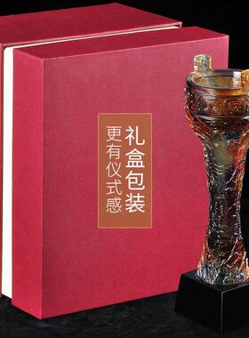 琉璃创意定制水晶奖杯摆件销售精英销冠活动比赛颁奖刻字订做奖品
