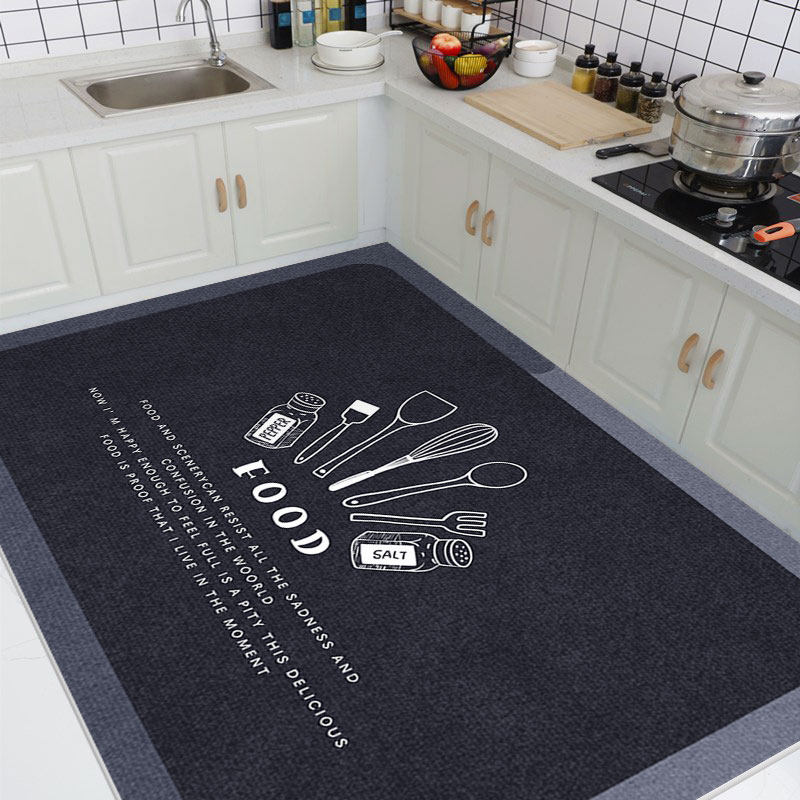 Wash-free kitchen floor mats are stain-resistant, water-proof, oil-proof and anti-slip. Large-area carpets, floor mats and foot pads are custom-made for home use.