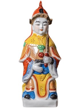 五道将军神像佛像虫王刘将军瓷像供家居手工中式艺品陶瓷摆件