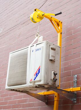 空调外机专用吊装工具室外吊装机支架神器通用手摇绞盘自锁升降机