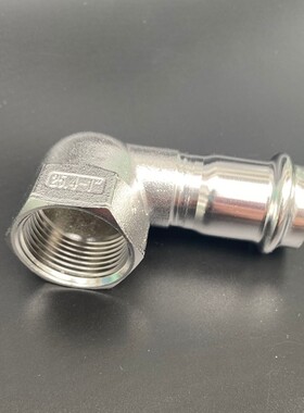 304不锈钢内牙短弯头内螺纹转换接头DN15-DN25双卡压水管直弯管件