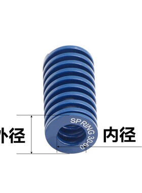 进口合金钢矩形模具蓝色弹簧 压缩弹簧 机械复位弹簧 外径:30*16