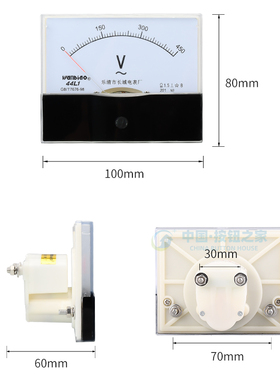 44L1交流电压表 220v 380v 指针电压表 250v 450v 500v 指针交流