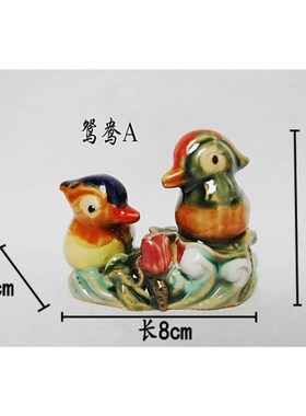 陶瓷鸳鸯动物摆件一对送新人祝福卧室床头创意卧室摆设结婚礼装饰