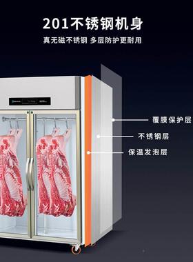 冰KBV动力挂肉柜肉商用牛羊保鲜展肉示柜冻冷藏鲜冰柜立式冷柜排