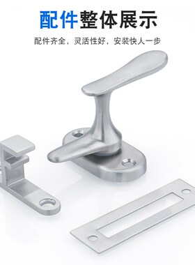 304不锈钢明装插销门窗旋转门扣高低脚插销锁木门门栓锁扣执手锁