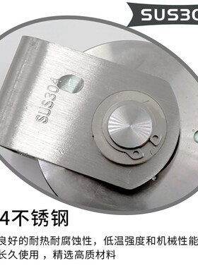 304不锈钢轨道轮无槽定滑轮推拉门承重推车滑轮门窗平移大门静音