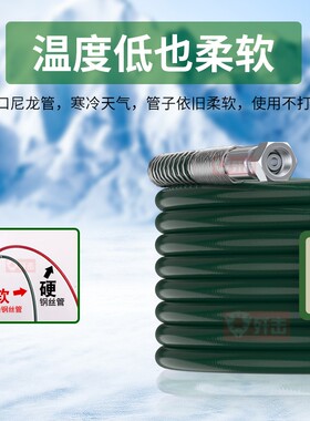 歼击无气喷涂机高压管软管喷漆管钢丝管防爆管子乳胶漆喷漆机配件