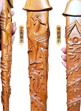道品手工桃天木剑用九玄女剑浮雕桃木盘家凤剑道用品桃木PIK一体