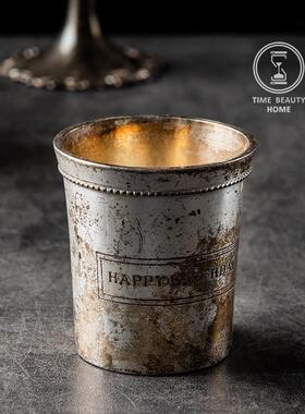 8.24 新 U组 欧式古董复古VINTAGE 镀银杯 摄影道具装饰 软装