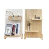 Household desktop bookshelf solid wood multi-layer perforated board table shelf multi-functional decorative storage display