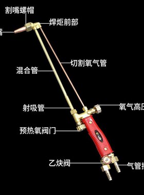 空调维修工具专用小焊枪配件冰箱便携式氧气焊炬焊具铜管焊接气管