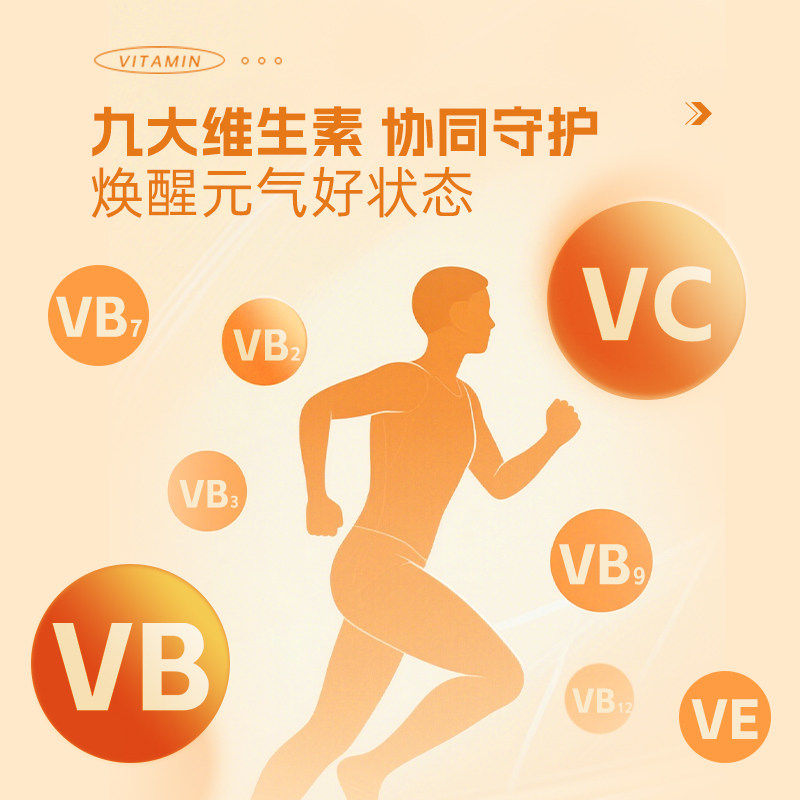 司健堂复合维生素C多维元素片b2b12能量30片身体好状态官方正品女